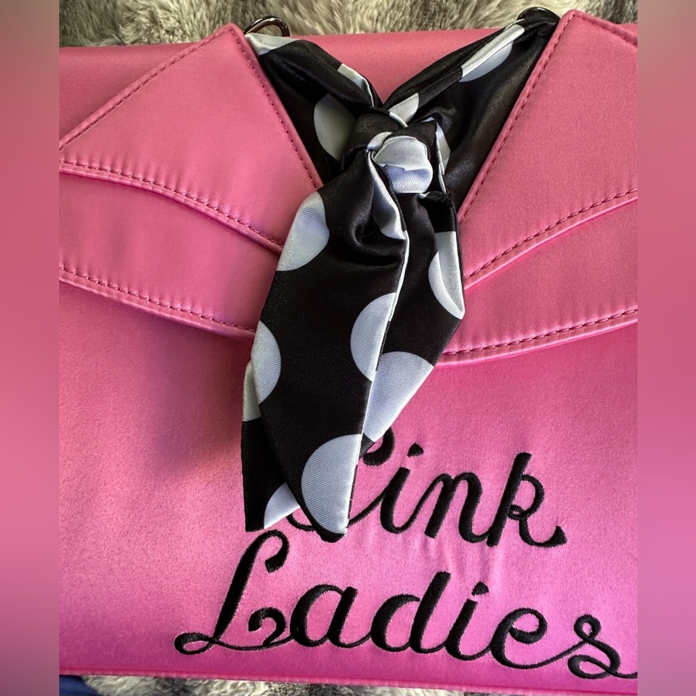 Loungefly Grease Pink Ladies Crossbody Bag NWT - Picture 9 of 11